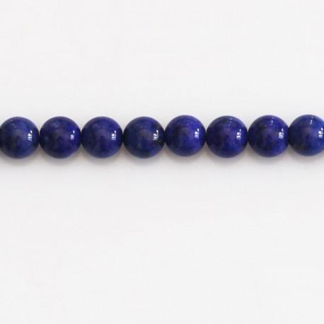 Lapis lazuli 6 mm round bead quality A Afghanistan - BeauMonde Bijoux