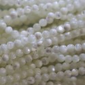 Nacre 3 mm perle ronde blanche A Indonésie