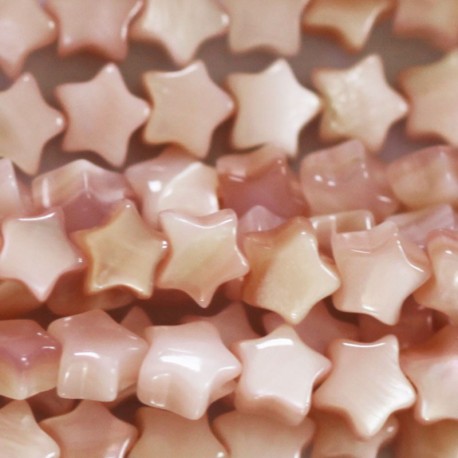 Mother-of-pearl 6 mm pink star - BeauMonde Bijoux