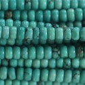 Howlite 2/3x4 mm rondelle arrondie turquoise
