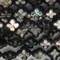 Clover 8/9 mm grey mother-of-pearl square - BeauMonde Bijoux