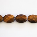 Oeil de tigre 10x14 mm environ ovale facetté A Afrique du Sud