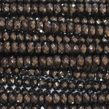 Hematite 2x3 mm faceted washer - BeauMonde Bijoux