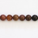 Petrified wood 8 mm round bead Madagascar