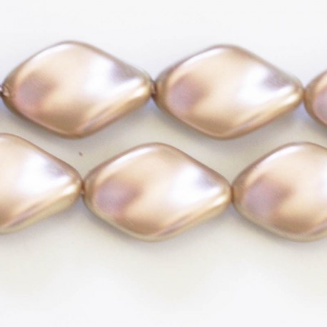 Bohemian beads twisted oval mother-of-pearl 12x18 mm - BeauMonde Bijoux