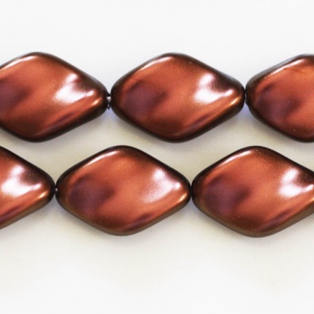 BeauMonde Bijoux - Perles 12x18 mm ovales twistees nacrées Bohème
