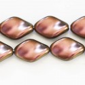 Bohemian beads twisted oval mother-of-pearl 12x18 mm