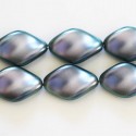 Perles 12x18 mm ovales twistees nacrées Bohème