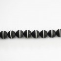 Agate 4 mm perle ronde noir/blanc trait - BeauMonde Bijoux