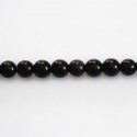 Black obsidian rainbow 6 mm round bead (celestial eye) Mexico