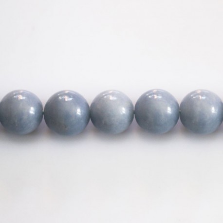 BeauMonde Bijoux - Angélite 10 mm environ perle ronde A+ Pérou
