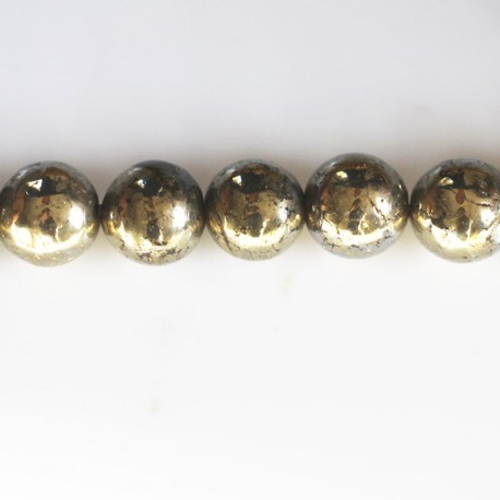 Pyrite 10 mm round bead - BeauMonde Bijoux