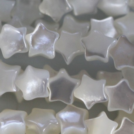 BeauMonde Bijoux - Nacre blanche 6 mm étoile Indonésie
