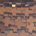 Hematite 10x8.5 mm copper cross