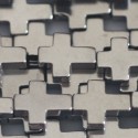 Hematite about 10x8.1/8.5 mm silver cross