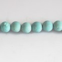 Howlite turquoise 8 mm perle teinté ronde mat Chine