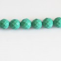 Howlite 8 mm round faceted green tone (new turquoise)