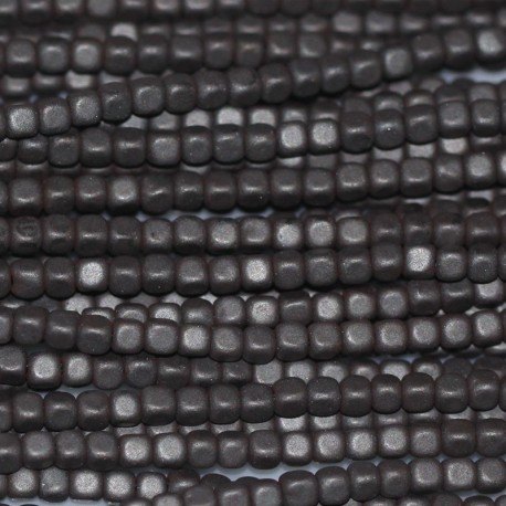 BeauMonde Bijoux - Hématite mat 2x2 mm environ carré arrondi