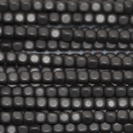 Hematite matte 3x3 mm rounded square - BeauMonde Bijoux