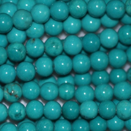 BeauMonde Bijoux - Howlite 4 mm perle ronde (nouvelle turquoise)
