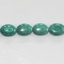 Howlite 12x16 mm ovale plat turquoise