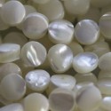 Mother-of-pearl 6 mm flat medallion - BeauMonde Bijoux