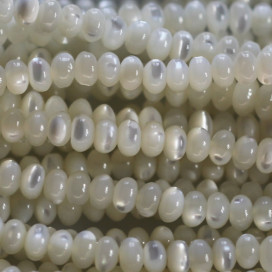 Nacre 2.5/3x4 mm environ rondelle arrondie plate A Indonésie