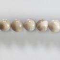 Agate 10 mm round white/grey bead - BeauMonde Bijoux