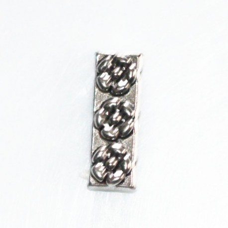 BeauMonde Bijoux - Intercalaire 17X6mm languette fleurie 3 trous