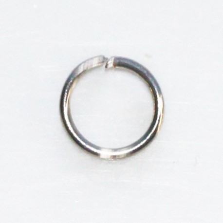 Ring 9 mm round open titanium color - BeauMonde Bijoux