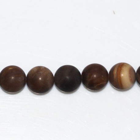 Jasper 10 mm opalite wooden matte round bead - BeauMonde Bijoux
