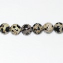 Jaspe dalmatien 8.2/8.5 mm environ perle ronde A Afrique