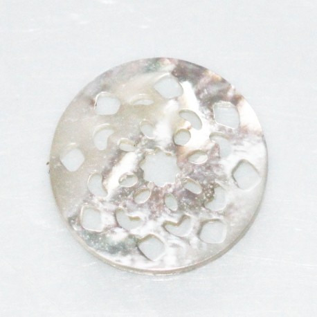 BeauMonde Bijoux - Nacre 17 mm médaillon mini dentelle