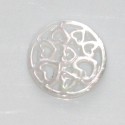 Nacre 17 mm médaillon coeurs