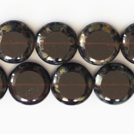 Bohemian pearls 14 mm amethyst medallion - BeauMonde Bijoux