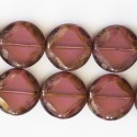 Bohemian pearls 16 mm medallion light amethyst