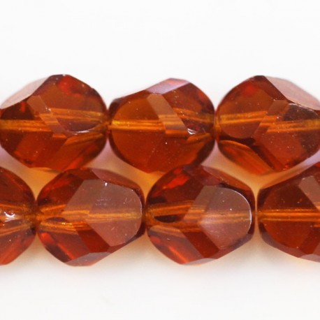 BeauMonde Bijoux - Perle de bohème 11 mm perle ronde grandes facettes topaze