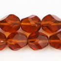 Bohemian pearl 11 mm round bead large faceted topaz - BeauMonde Bijoux