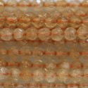 Citrine 4 mm faceted round bead