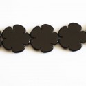 Onyx 18 mm flat flower 5 petals - BeauMonde Bijoux