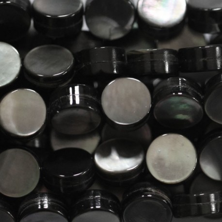 BeauMonde Bijoux - Nacre grise 6 mm médaillon rond Tahiti