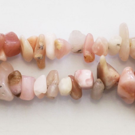 BeauMonde Bijoux - Opale rose pierre chips 5/8 mm +/- environ Brésil