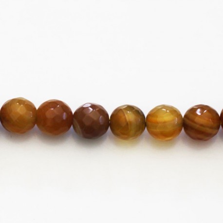 BeauMonde Bijoux - Agate 8 mm perle ronde facettée