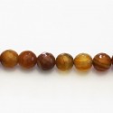 Agate 8 mm perle ronde facettée