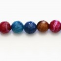 Agate 12 mm multi veinée perle facettée