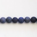 Dumortiérite 8 mm perle ronde A mat Pérou