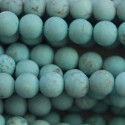Howlite turquoise 6 mm matte round bead China