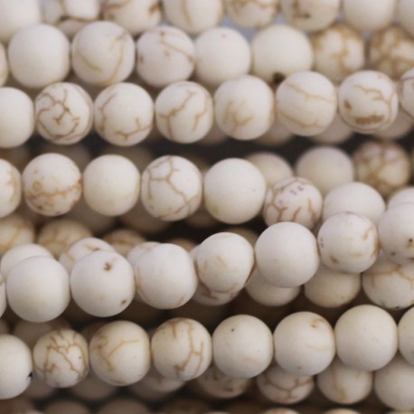 Magnesite 4 mm matte round bead - BeauMonde Bijoux