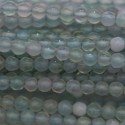 Agate 4 mm perle ronde facettée