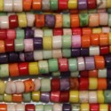 Howlite 2x3 mm multi washer (imitation) tinted